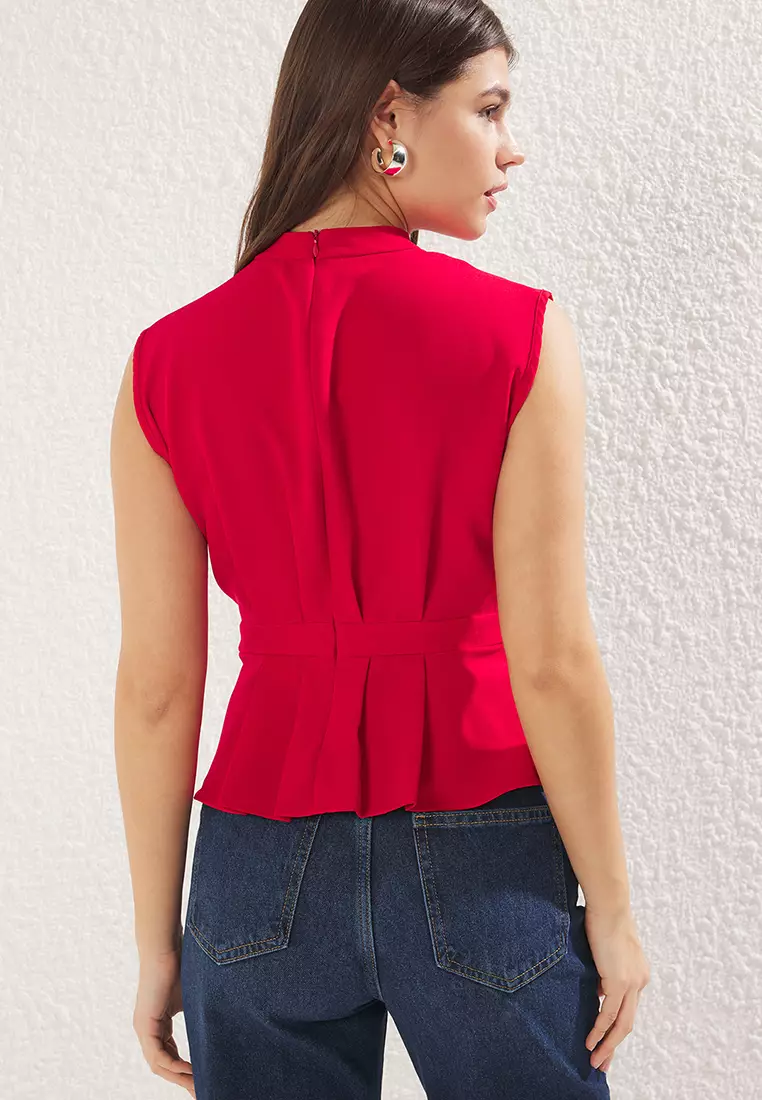 Sleeveless Mock Neck Top