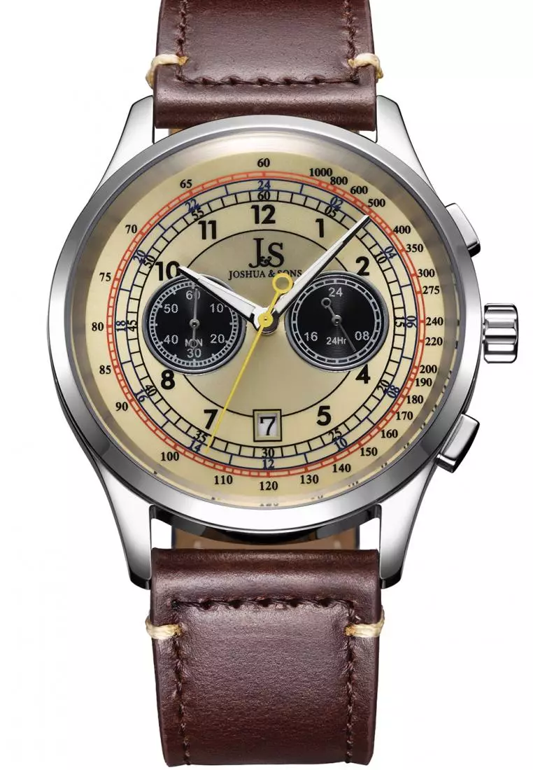 Joshua and Sons JS625-SSBR Brown Jam Tangan Pria Quartz Analog