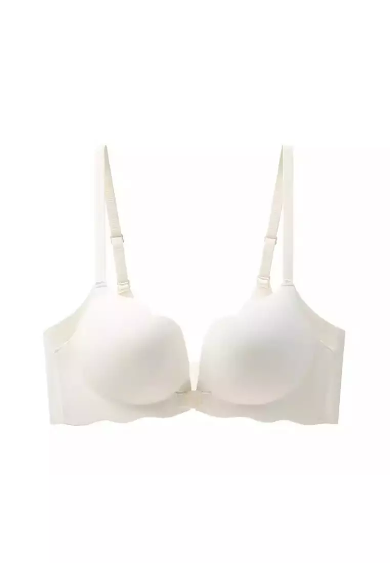 Premium Miley Double Push Up Bra in White
