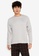 ZALORA BASICS grey Mid-Seam Round Neck Sweatshirt 93109AA174D719GS_1