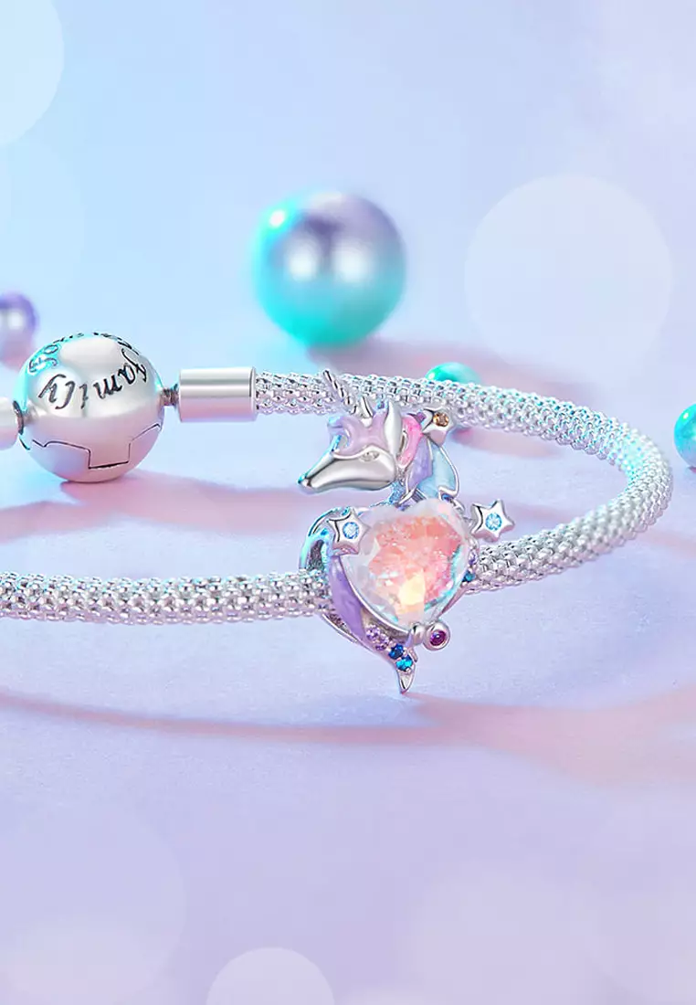 Solid Silver Mystic Majesty Unicorn Charm