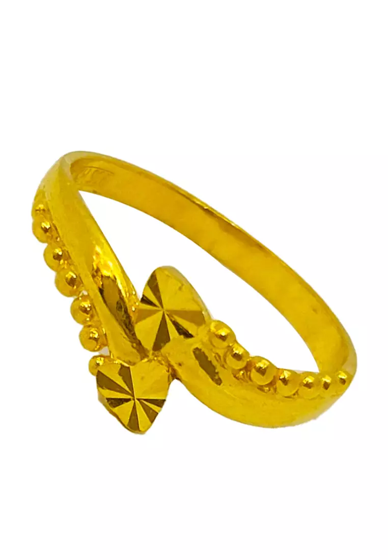 LITZ 916 (22K) Gold Ring LGR0105-SZ13/2.31g+/-