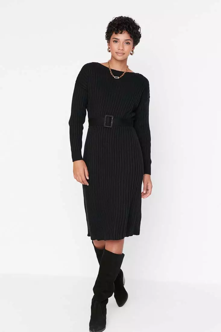 Belted Knit Dress