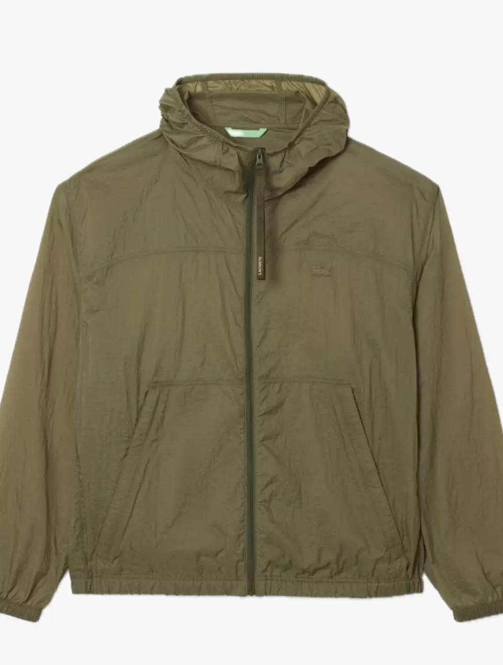 Lightweight Water-Repellent Hooded Jacket - Green
