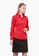 Nicole Exclusives red Nicole Exclusives Long Sleeves Collared Shirt-Red 20799AA1DE28B6GS_2