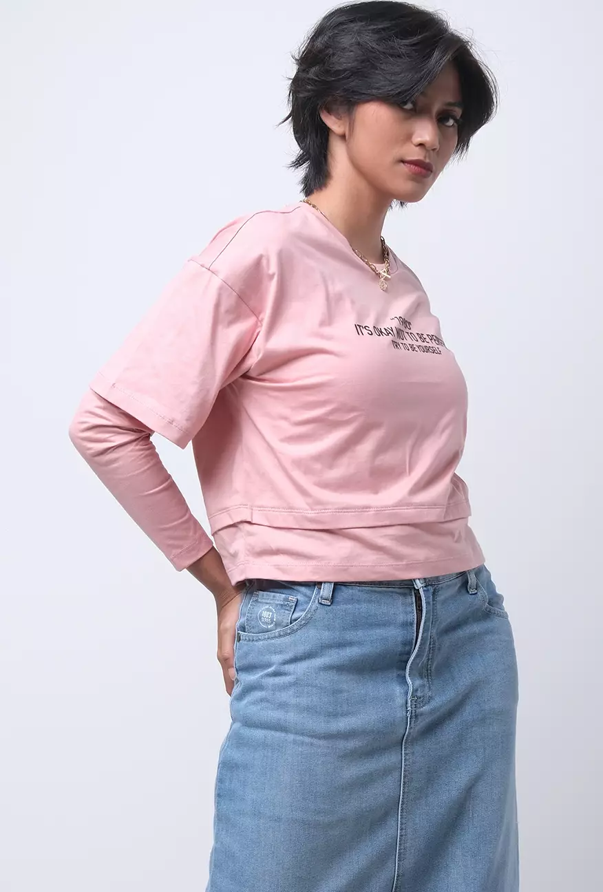 Kaos Wanita Cheryl Pink