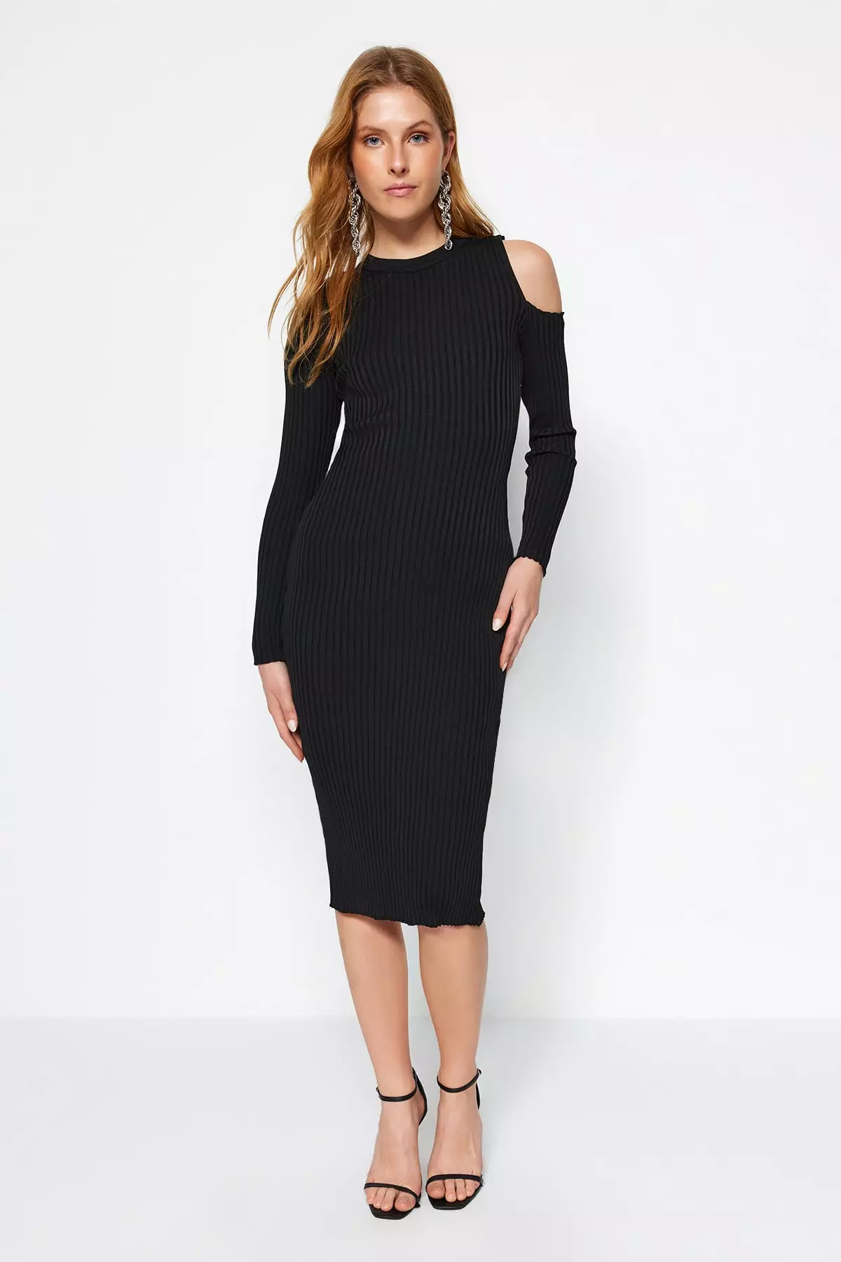 Trendyol Rope Straps Knitted Dress 2024, Buy Trendyol Online