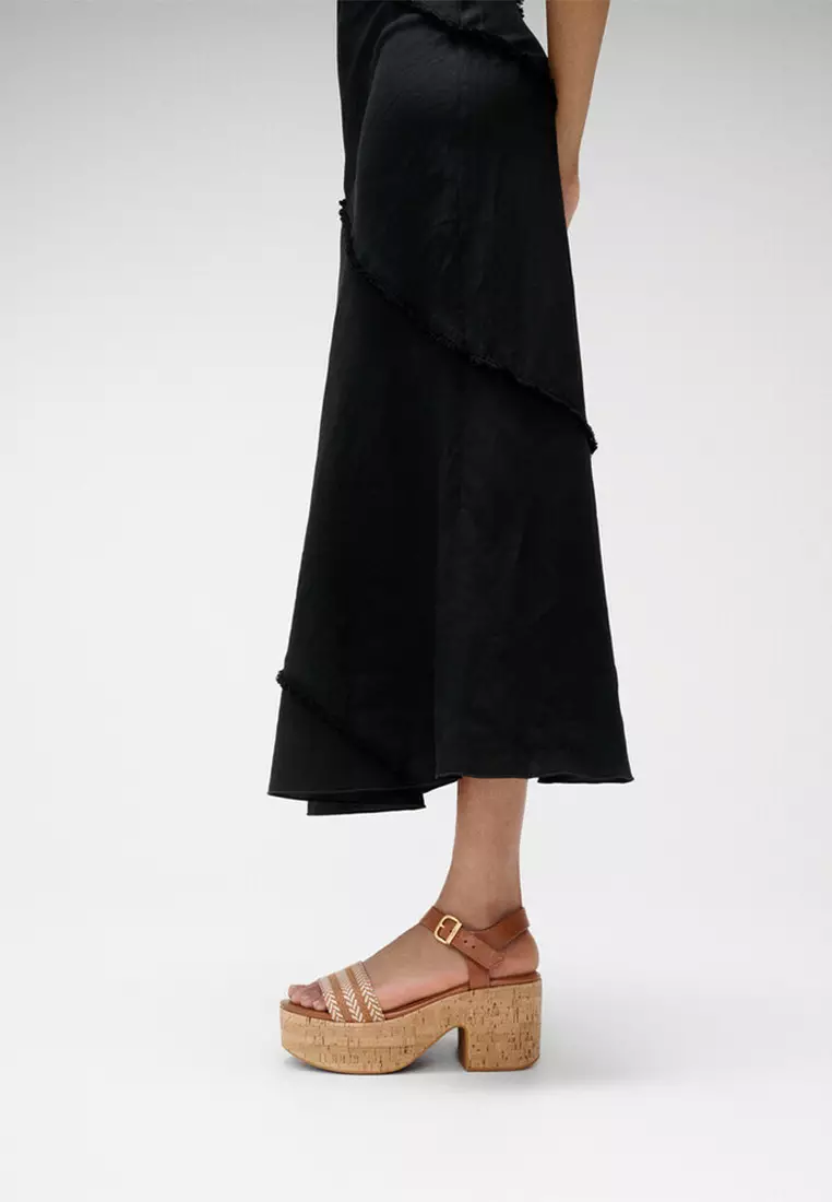 Platfforms V-Weave/Leather Heeled A/Strap Sandals