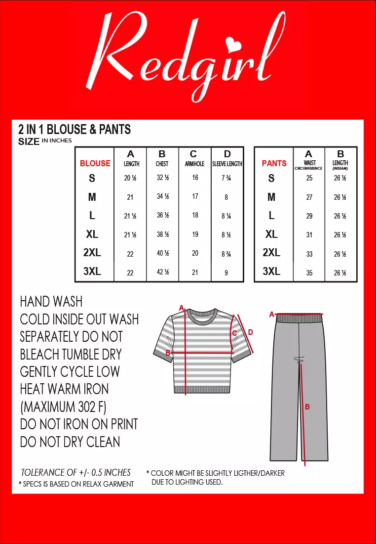 Knitted Short Sleeves Blouse/Pants