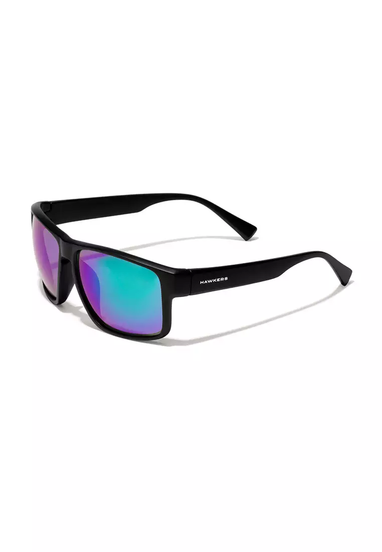 HAWKERS POLARIZED Black Emerald FASTER Sunglasses for Men and Women. UV400 Protection. Official Product Designed in Spain