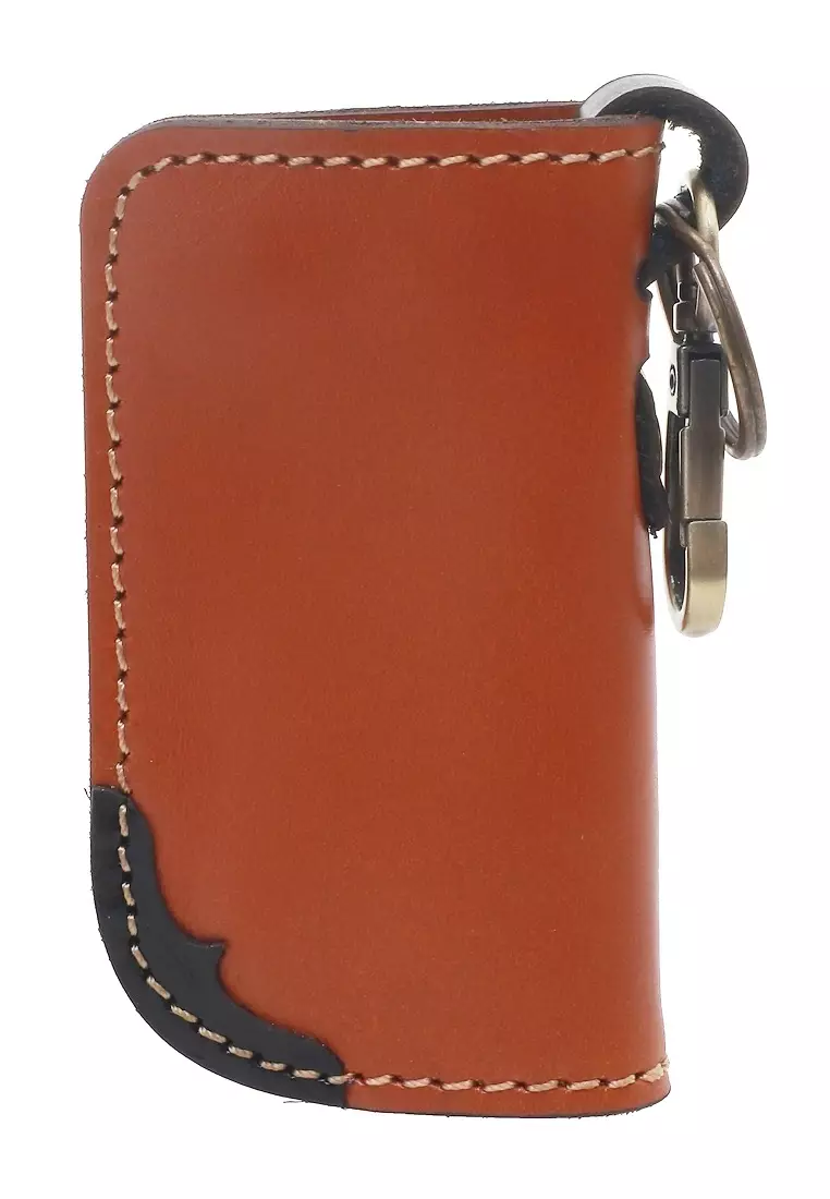 Elgreno Wallet STNK Gantungan Kunci Mobil Motor Handmade Material Genuine Leather Kulit KH3 ORIGINAL - Tan