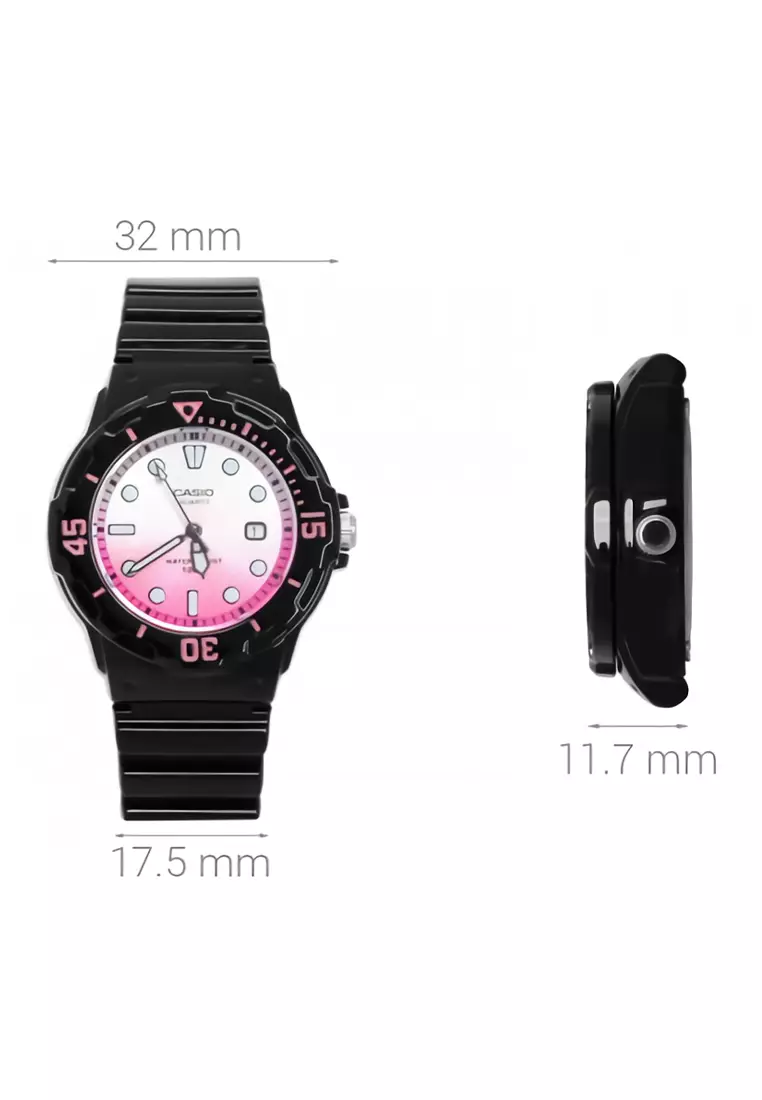 Casio - Female Analog Watches - Jam Tangan Analog Wanita - Black - Resin Strap - LRW-200H-4EVDR