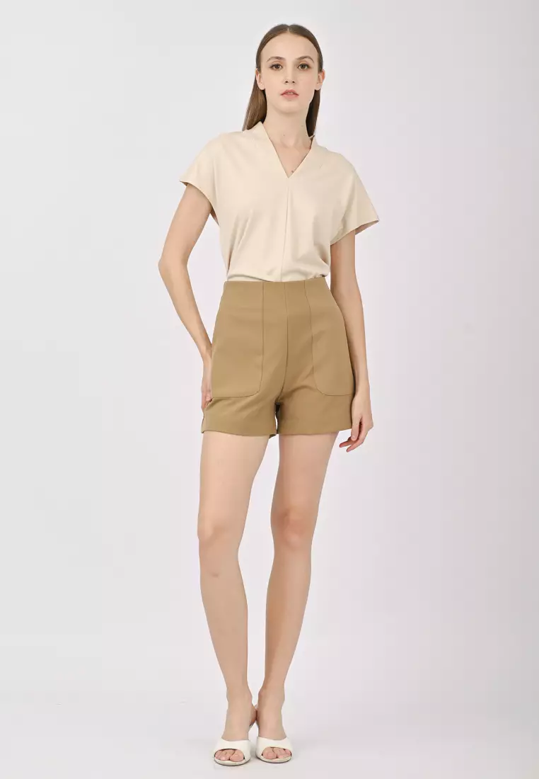 High Waist Tailored Shorts
