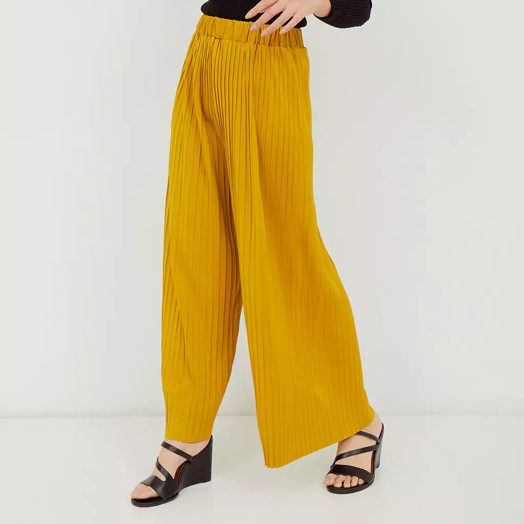 MAYONETTE Sunny Celana Panjang Plisket Kulot - Mocca