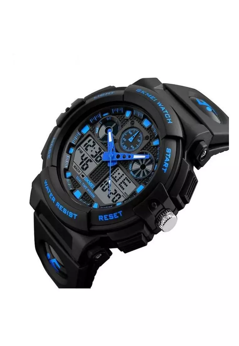 Jam Tangan Analog Digital Pria Waterproof 50m Strap Tali Material Silicon Transparent Resin Mirror KO99 ORIGINAL