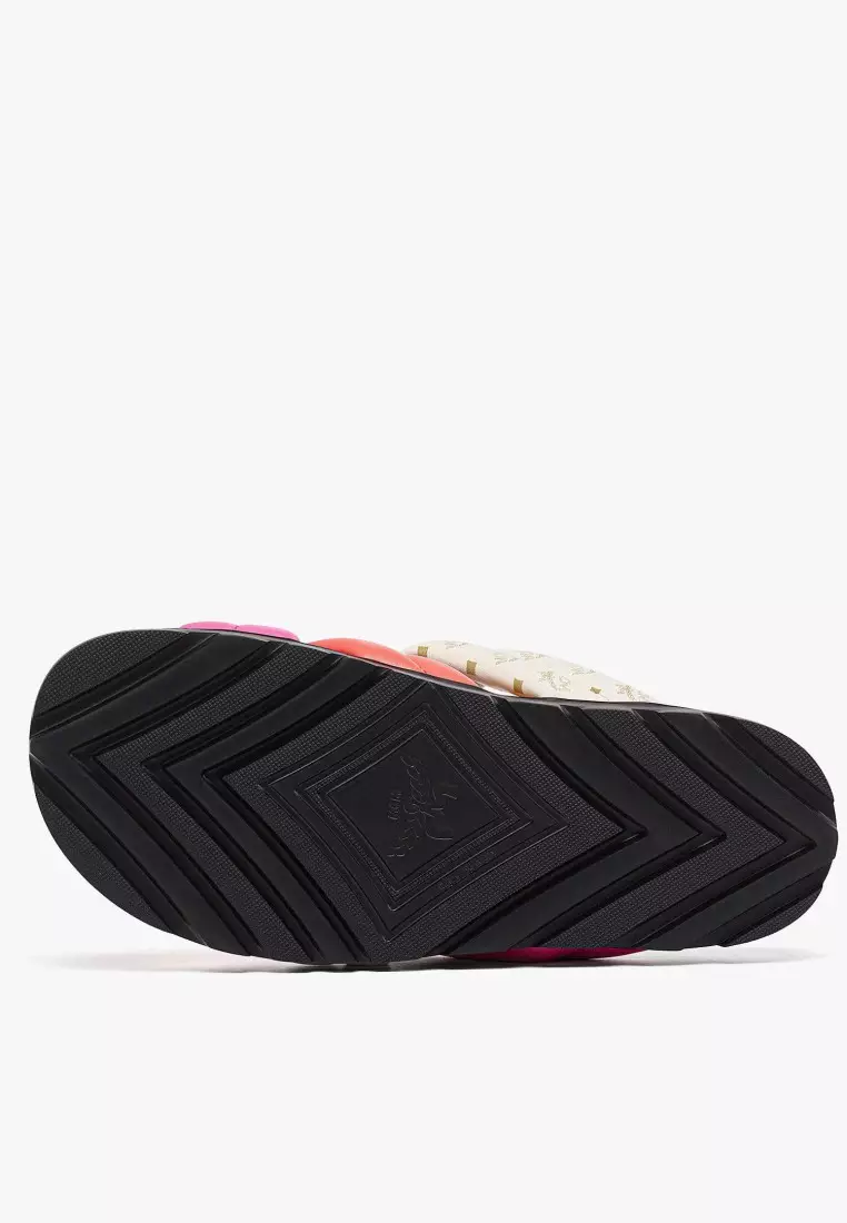 Monogram Cross Sandals in Lamb Leather
