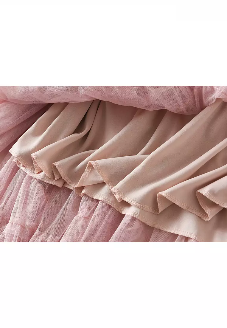 Spring/Summer Puffy Tulle Mesh Tiered Skirt AF1219