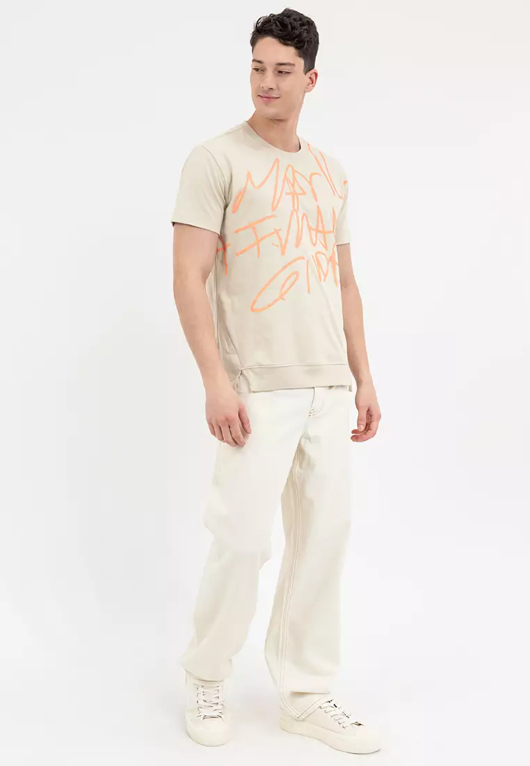 Men's M+FG Beige Tee