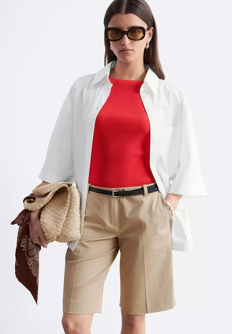 Tailored Knee-Length Shorts