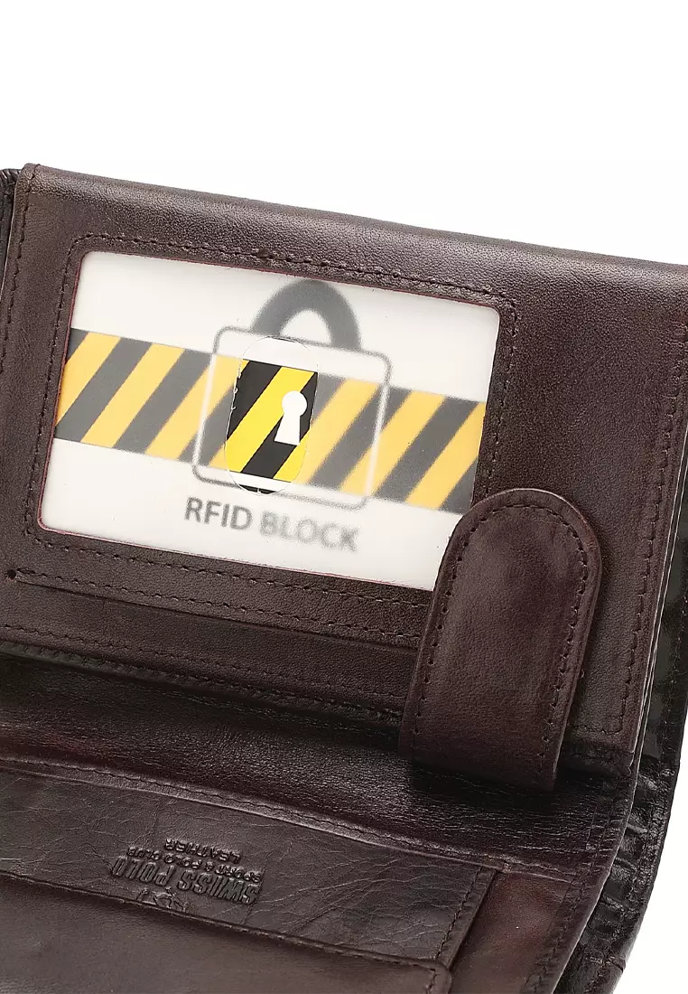 Genuine Leather RFID Wallet (Dompet Kulit Asli RFID Pria) - Cokelat