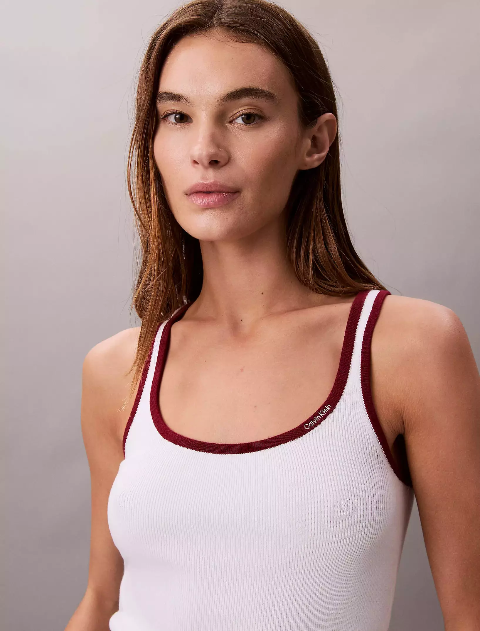 Calvin Klein - Contrast Trim Ribbed Tank Top
