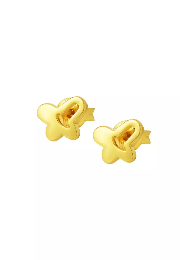 TOMEI Butterfly Earrings, Yellow Gold 916