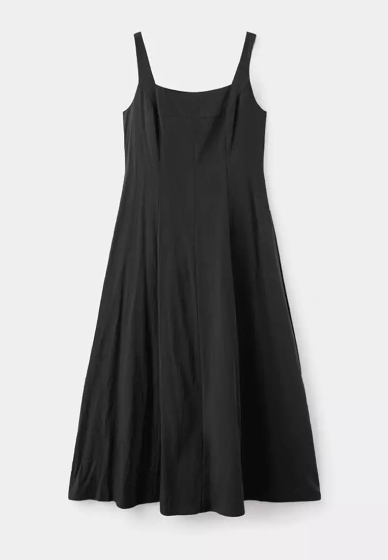 A-Line Crinkle Effect Dress