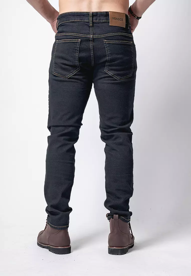 Slim Fit Jeans Black Golden