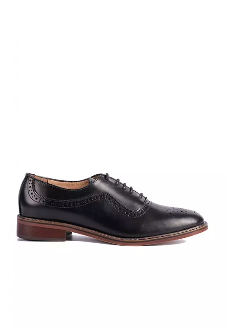 Discount on Bristol Shoes  shoes - SKU: Margaret Black Brogued Oxfords