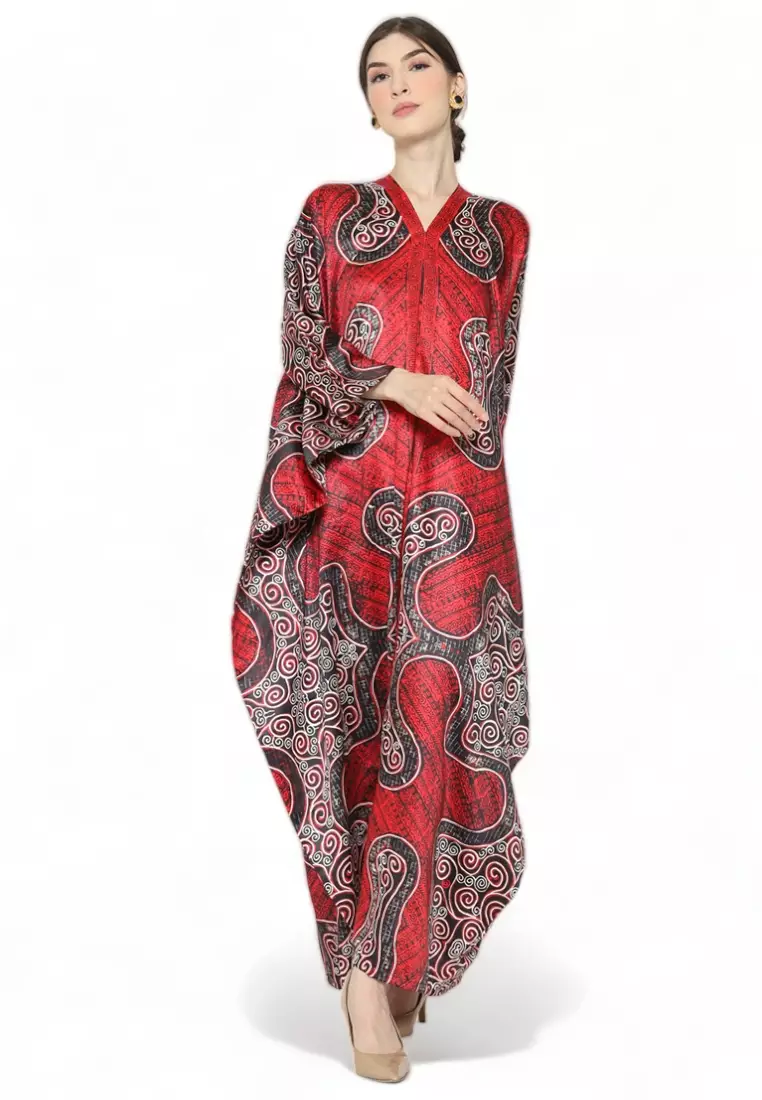 Kanzi Long Sleeve Batik Kaftan