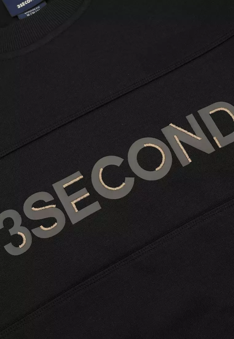 3Second Men's Jacket Crewneck Sweatshirt Regular Fit Fleece Cardiff HP-010825