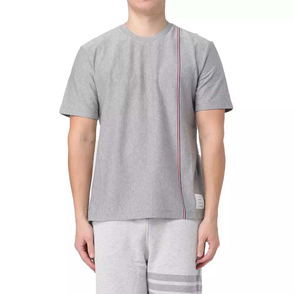 RWB Stripe at Front Left T-Shirt Grey