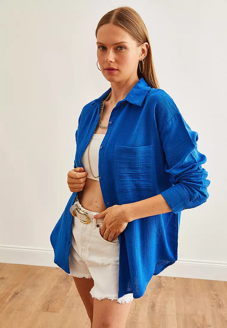 Oversize Basic Muslin Shirt