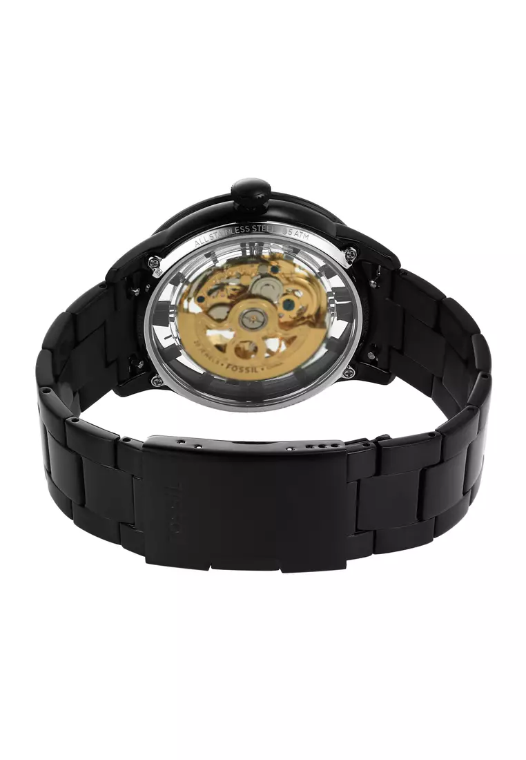 Fossil automatic black discount watch