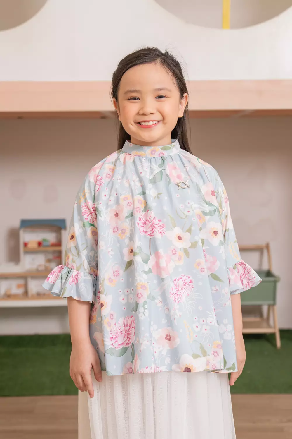 Klamby - Zinnia Blouse Kids Summer Blue
