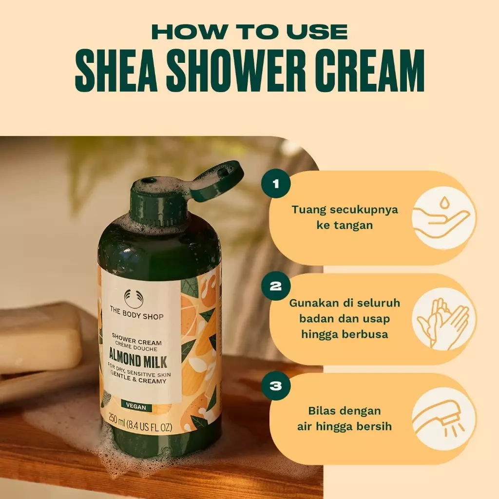 Almond Milk Shower Cream Shower Gel 250ml