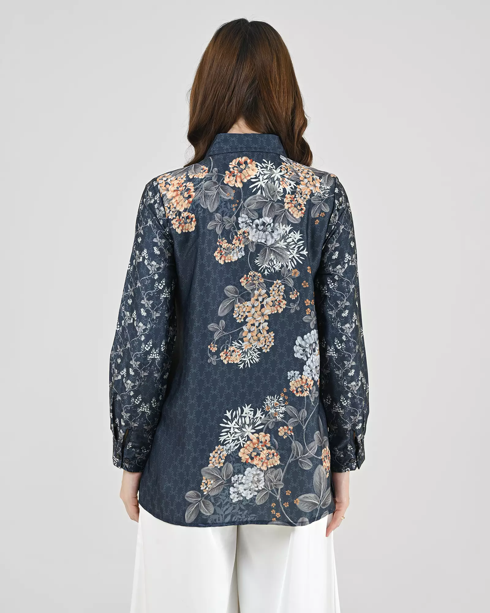 Geulis.id OLEIA SHIRT - Navy