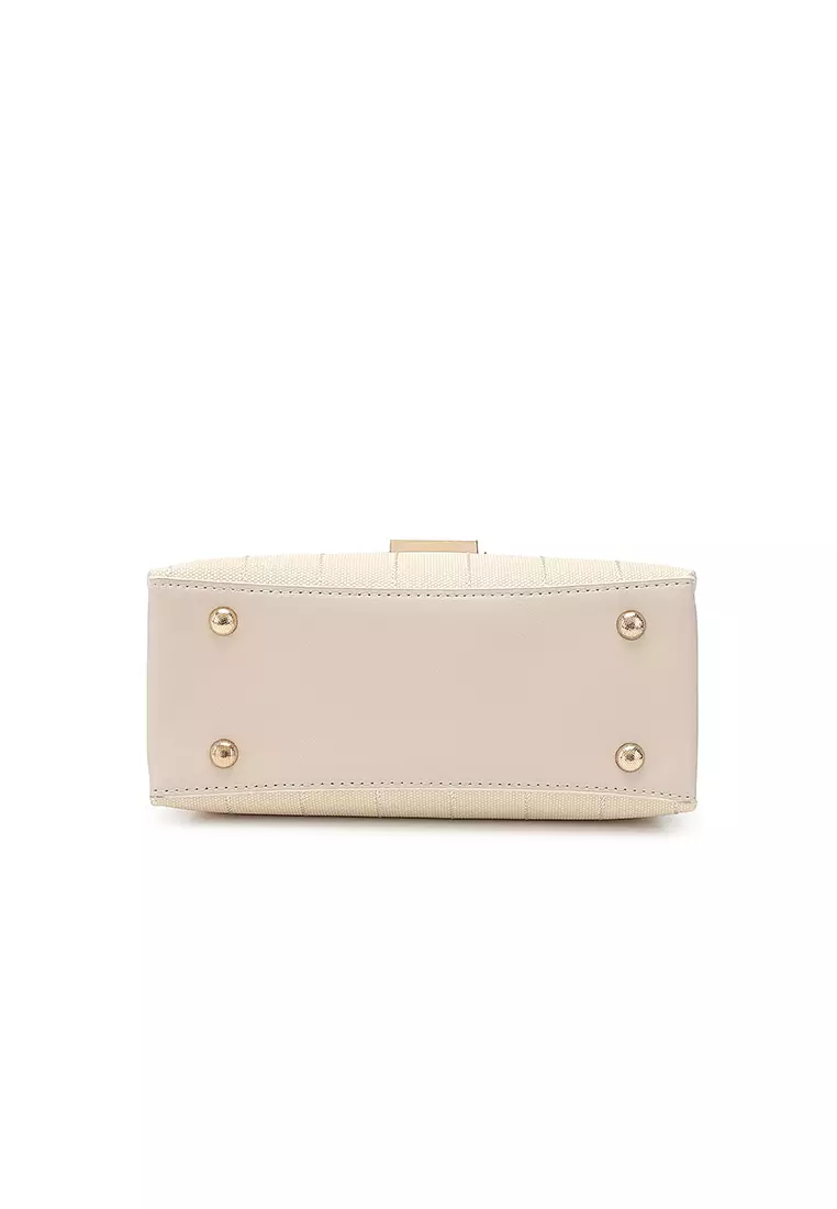 Women's Top Handle Bag / Sling Bag / Crossbody Bag - Beige