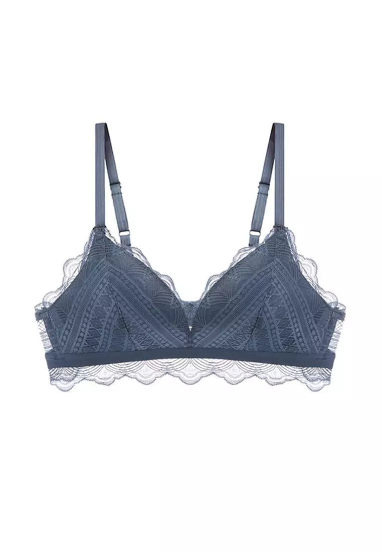 Buy ZITIQUE Women's Ultra-thin Lace Lingerie Set (Bra And Underwear) - Blue  2024 Online