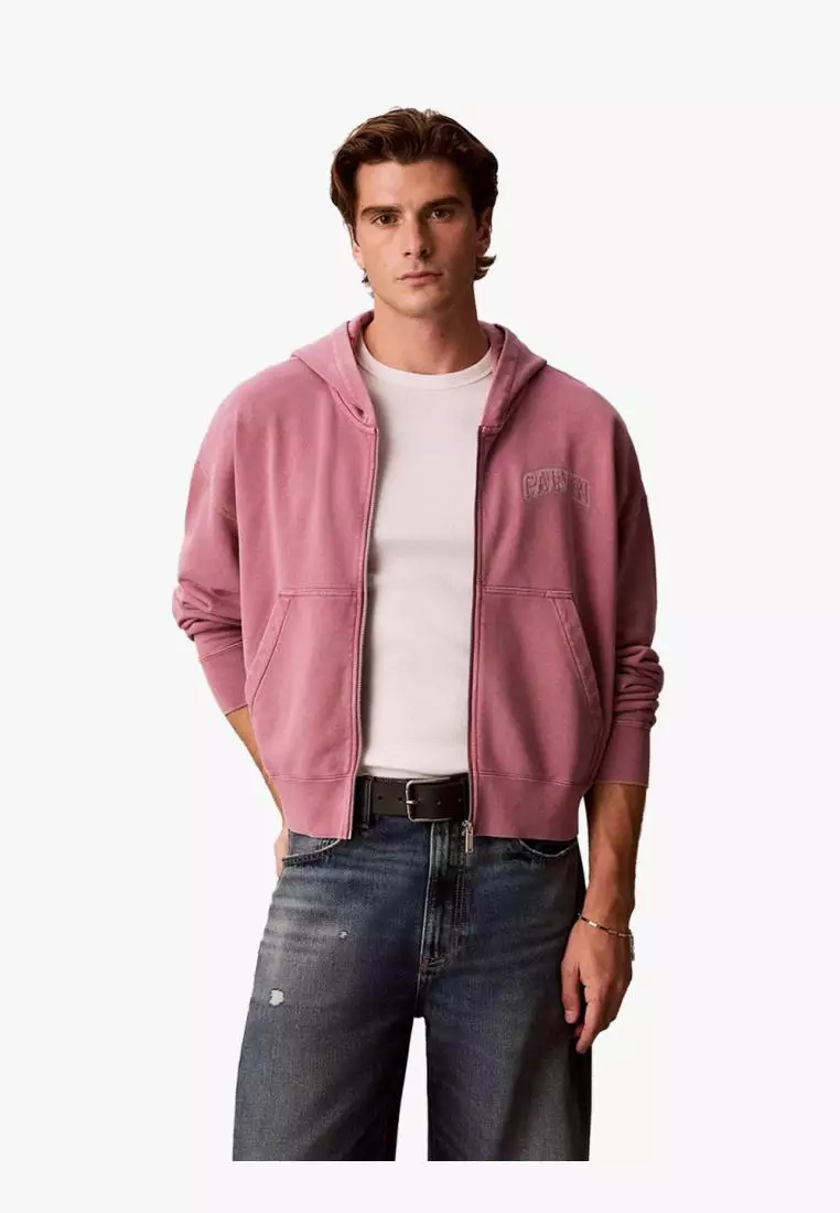 Jual Calvin Klein Calvin Klein - Men's Garment Dye Boxy Full Zip-Up ...