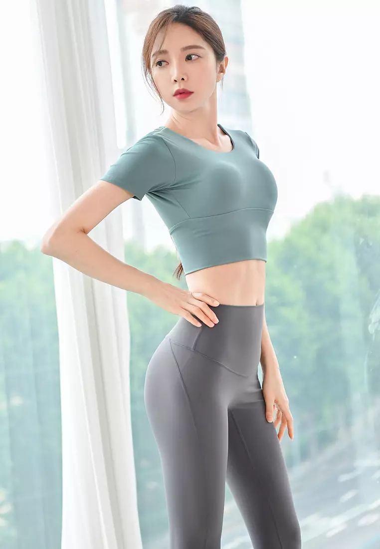 (2PCS) Quick Dry Running Fitness Yoga Dance Set (Bra Tops+Bottoms)