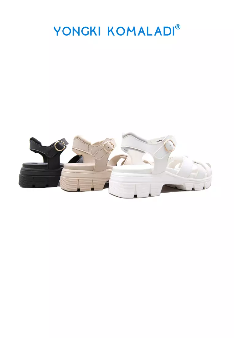 [ ORIGINAL ] YONGKI KOMALADI SANDAL PLATFORM OL-AY464-23 HITAM