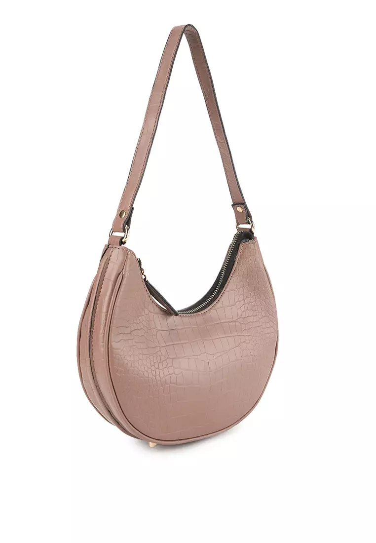 Luna Shoulder Bag Tas Bahu Wanita denganÂ KulitÂ Croco