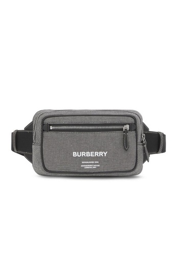 BURBERRY grey Burberry Horseferry Print Belt Bag in Black/Grey D5F1DAC4DFF402GS_1