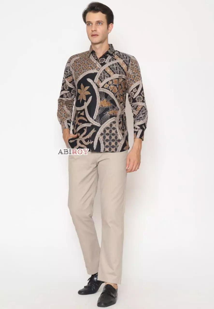 Kemeja Batik Pria Premium Slimfit Elegant Modern Lengan Panjang Gandarum