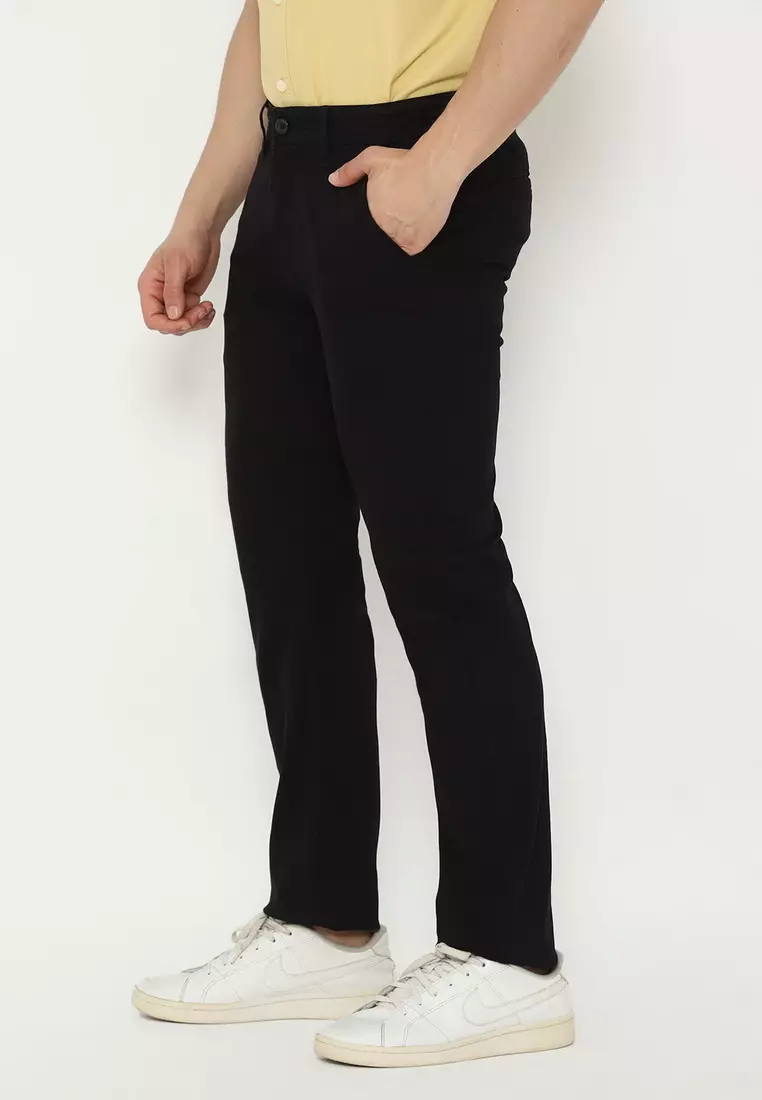 POLICE Celana Chino Panjang Cotton Premium Regular Fit Pria