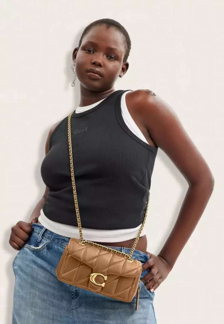 Coach Tabby Shoulder Bag 20 With Pillow Quilting Brown