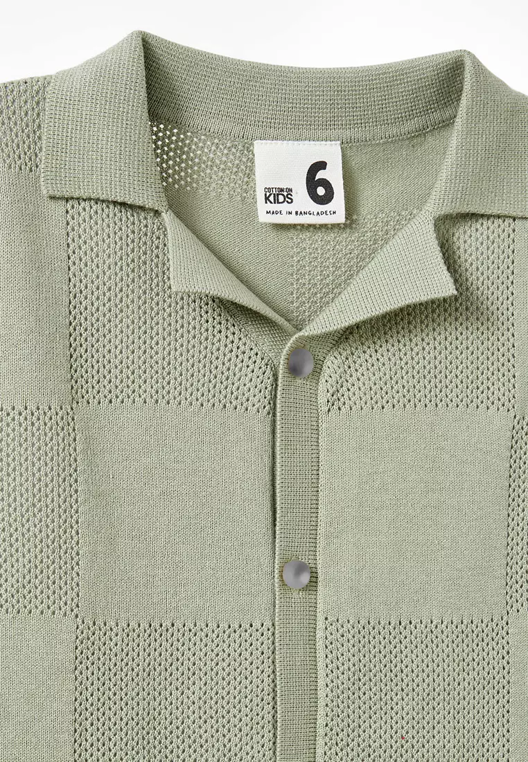 Knitted Short Sleeve Shirt