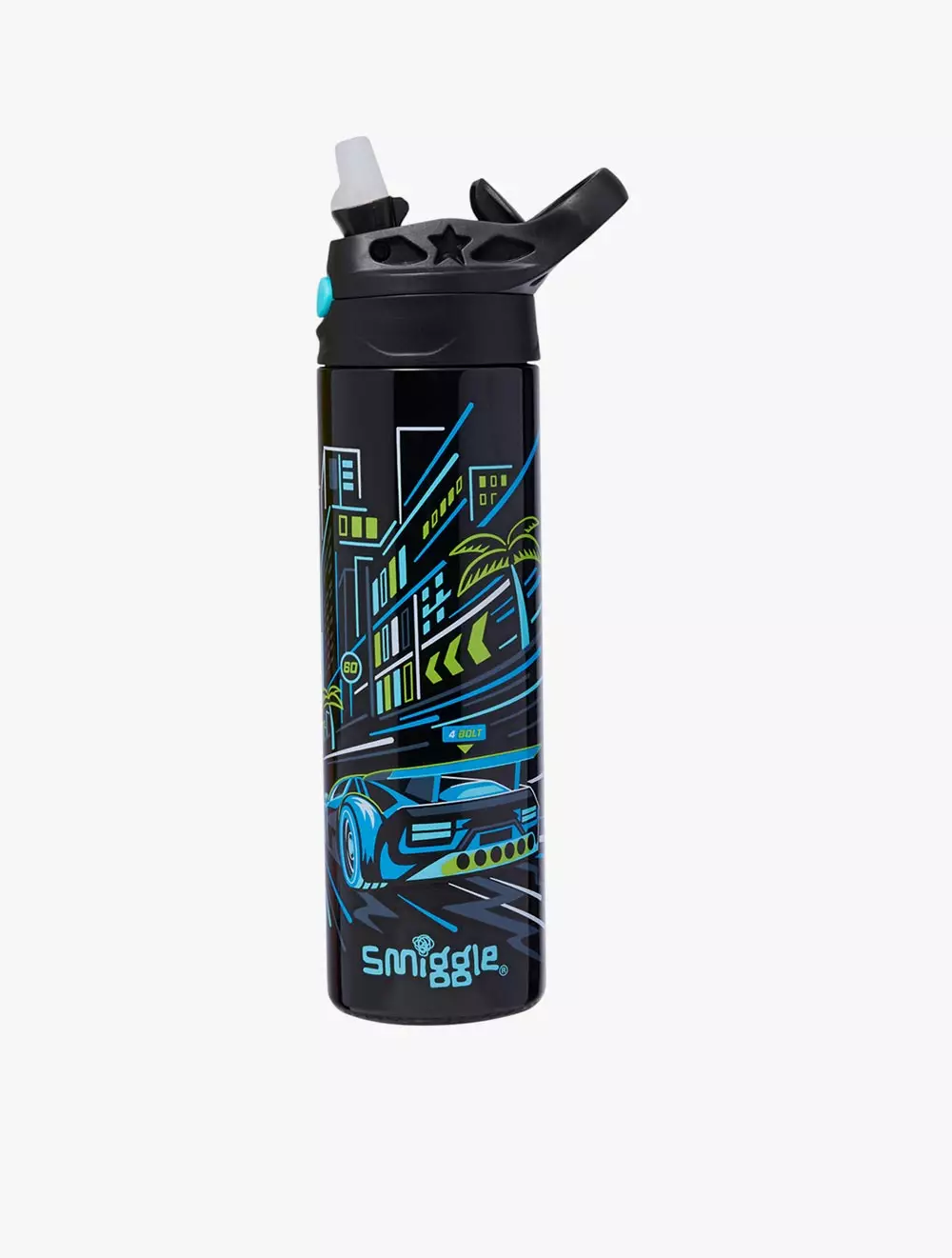Smiggle Bright Eyes Insulated Stainless Steel Flip Drink Bottle 520Ml - IGL457598BLK