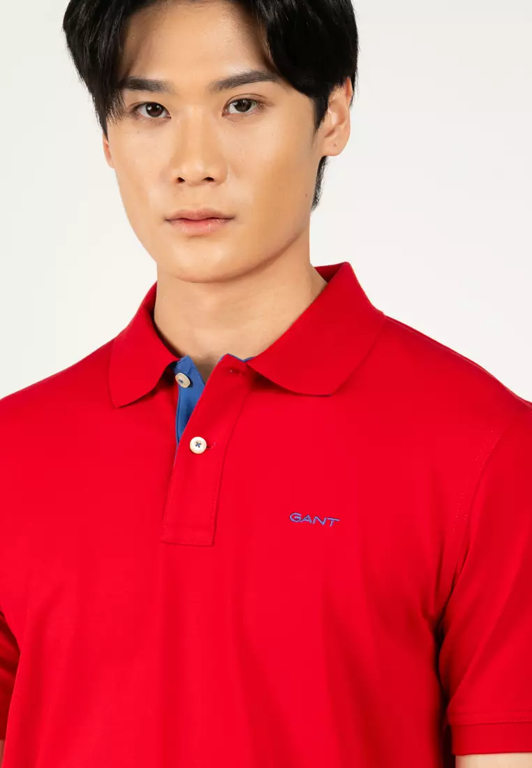 Contrast Pique Polo Shirt
